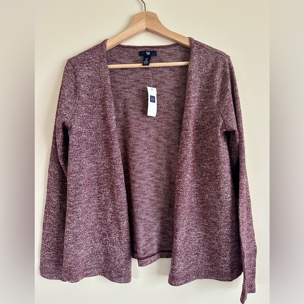 Gap Women's Open Front Cardigan Sweater - Maroon